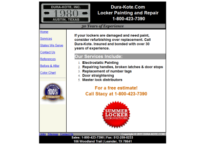 DURA-KOTE.COM – Locker Restoration & Repair