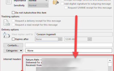 View Raw Message Headers in Outlook
